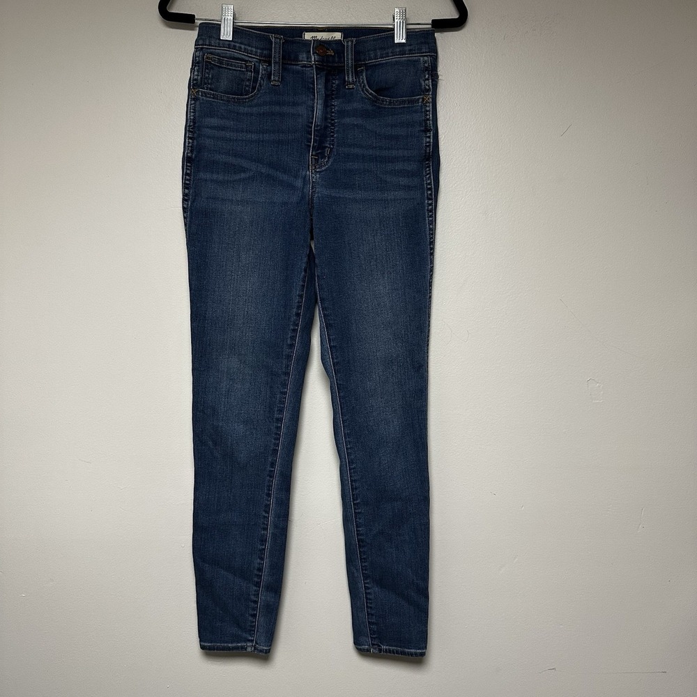 Madewell 10" Roadtripper Jeans Women 26 Blue Excellent High Rise Skinny Tapered